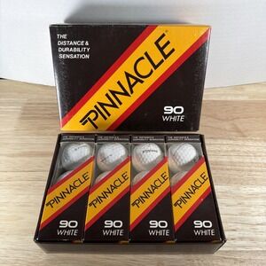 Vintage PINNACLE 12 Golf Balls High Visibility White 1 DOZEN - NEW NEVER OPENED